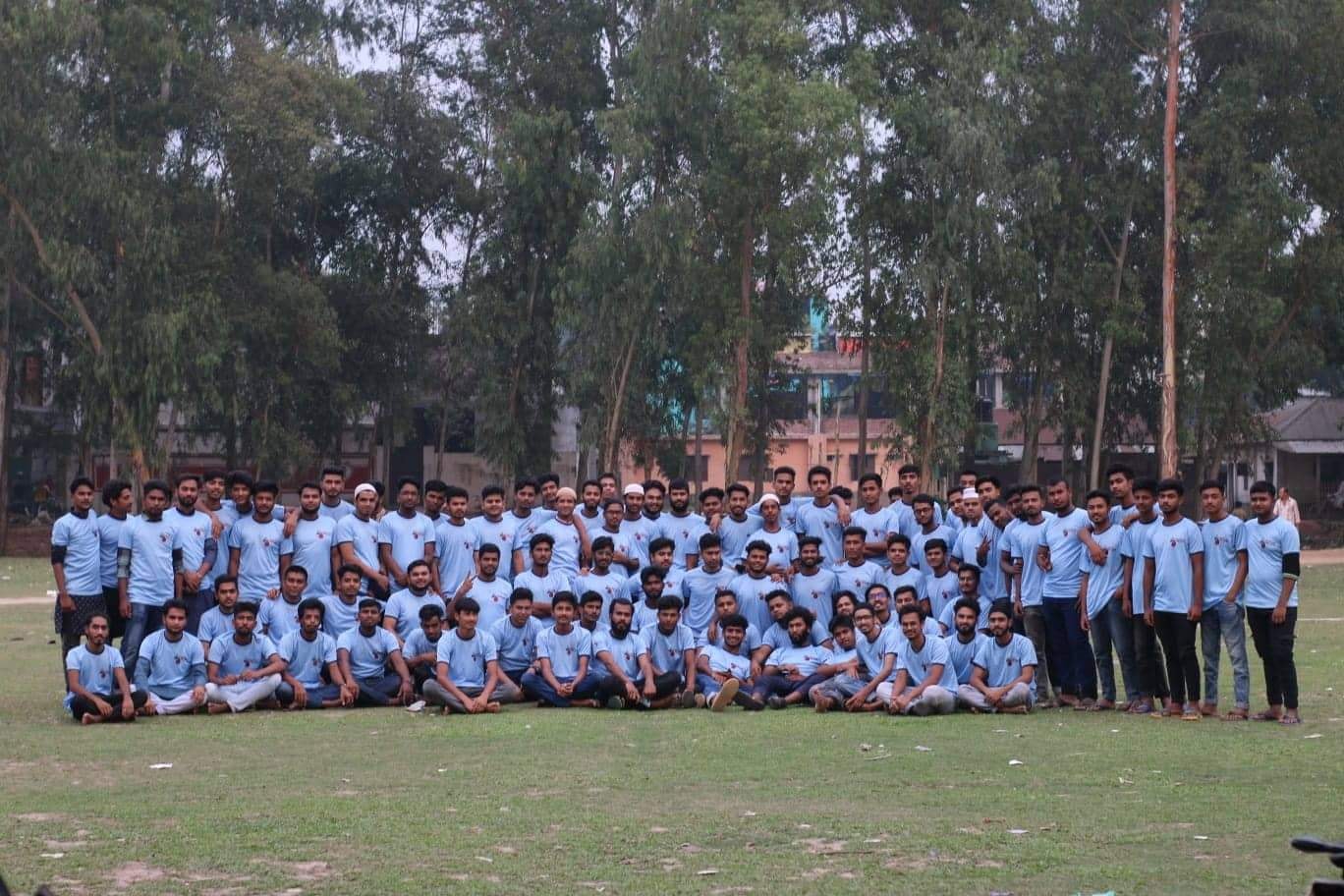 Nawabganj Roktoseba volunteers at a blood donation camp